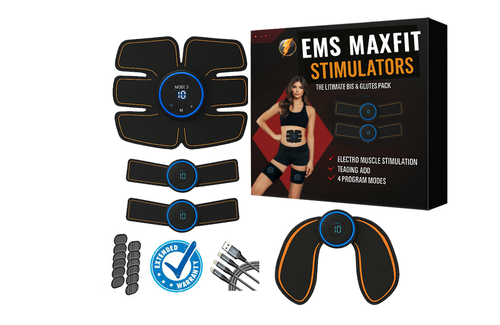 Abs Arms Legs Hips/Buttocks Bundle W/ 10 Gel Pads, 3 Prong Charger, Warranty
